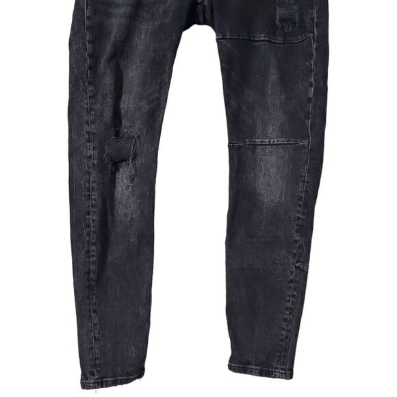 Zara Button Fly Skinny Jeans Size 36 Distressed Pants Blogger's Favorite Womens - Picture 5 of 11